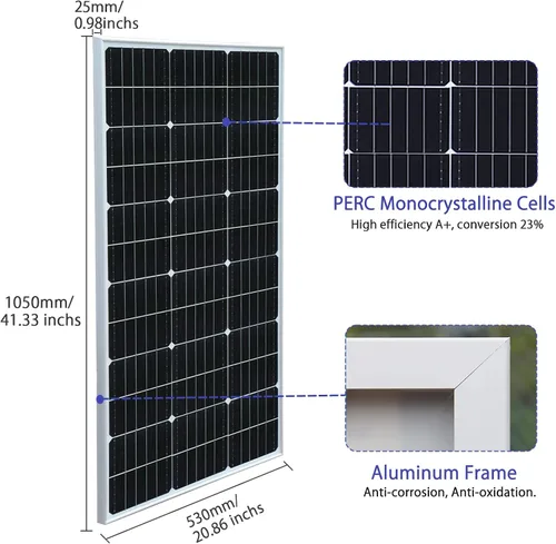 Miniatura 2 de Kit de panel solar de 200 W, 12 voltios/24 voltios, 2 módulos monocristalinos de 100 W, controlador de carga de 20 A para RV, barcos, remolques