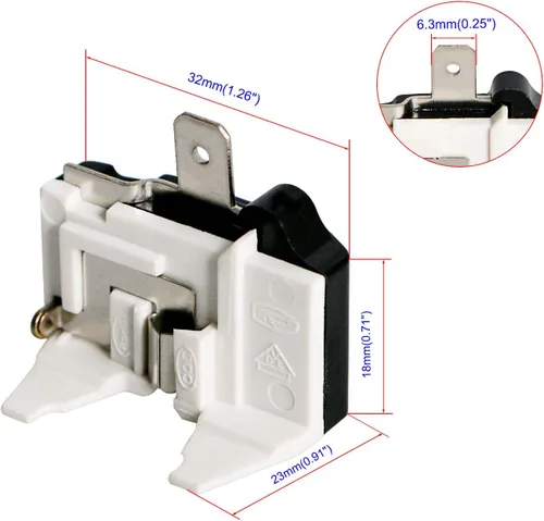 Miniatura 2 de Protector térmico de sobrecarga para refrigerador, 1/2 HP (375 W), protector de sobrecarga térmica del compresor, pieza de repuesto