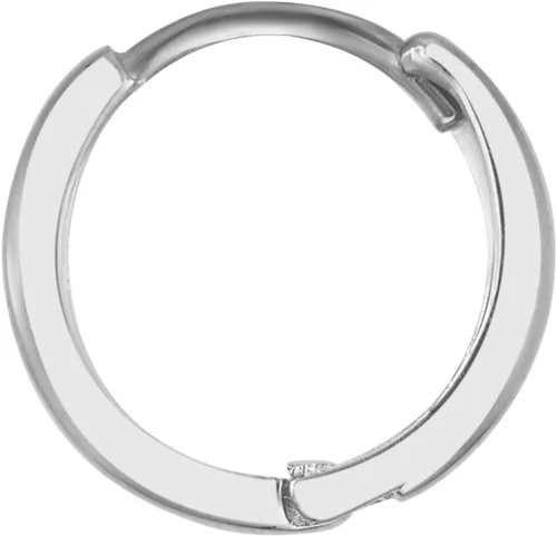 Miniatura 4 de 14k REAL Yellow OR White Gold 2mm Thickness Huggie Earrings (10 x 10 mm)