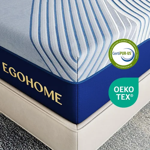Miniatura 5 de EGOHOME Colchón individual de 14 pulgadas en una caja, espuma viscoelástica de gel de cobre para un sueño fresco y alivio de presión, sin fibra