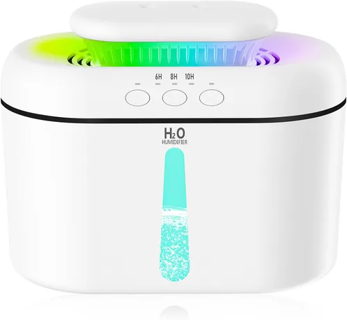 Humidificadores SZO para Dormitorio, Capacidad de 2.5L, Apagado Automático, Fácil de Llenar y Limpiar, Humidificador Ultrasónico de 16 dB Silencioso