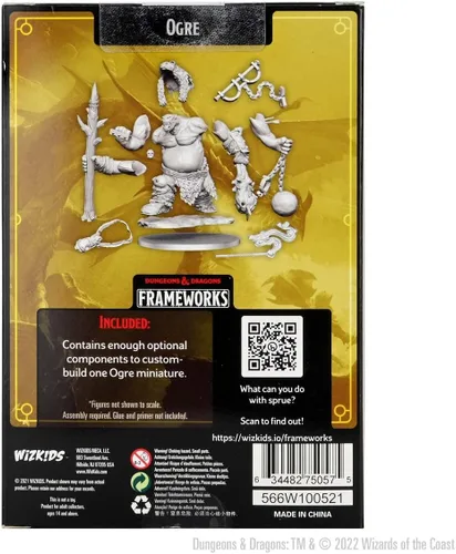 Miniatura 2 de WizKids D&D Frameworks: Ogro - Sin pintar y sin ensamblar