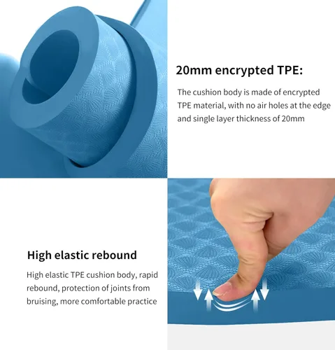Miniatura 5 de nuveti Tapete Grande para Ejercicios - Tapete de Yoga de 15mm/20mm/30mm de Grosor Tapete de Ejercicios para Fitness, Yoga, Pilates, Estiramientos