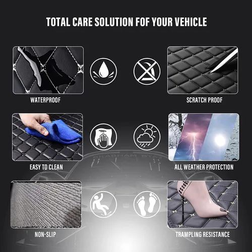 Tapetes personalizados para el 98 % de los sedán, SUV, deportivos, cobertura completa, protección para todo tipo de clima, cuero de diamante