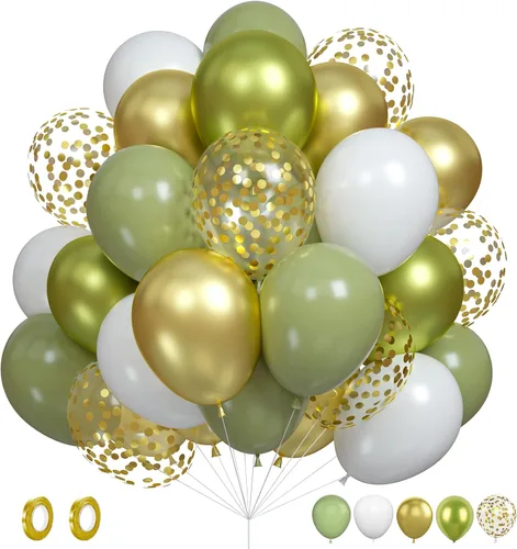 Miniatura 16 de Set de globos de albaricoque, 60 unidades de globos de albaricoque dorado y blanco, globos de látex de albaricoque desnudo de 12 pulgadas, globos