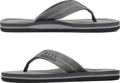 Miniatura 4 de Quickshark Sandalias de cuero para hombre, sandalias de playa con soporte de arco