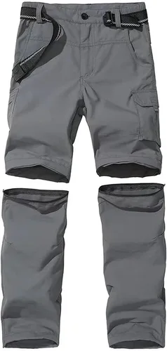 Pantalones de secado rápido para niños para exteriores, pantalones cargo para senderismo, escalada, pantalones convertibles, pantalones de pesca