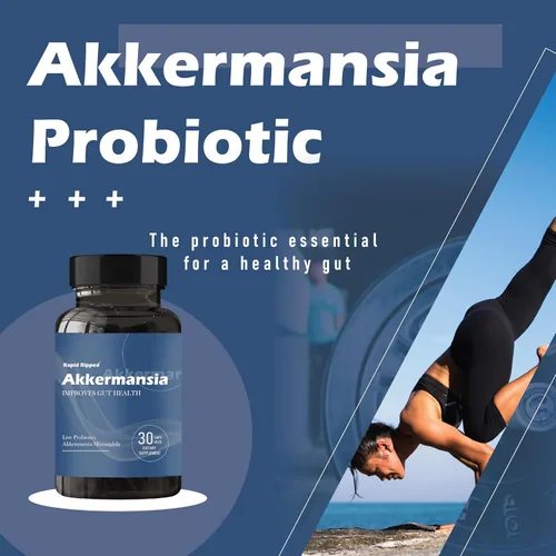 Miniatura 2 de Akkermansia Probiótico con fibra prebiótica – Aumenta la producción de GLP-1, liberación retardada, probado por terceros, cepa viva 100M AFU