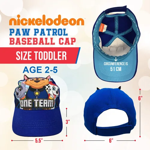 Miniatura 4 de Nickelodeon Gorra de béisbol de algodón para niños pequeños, de 2 a 5 años, Orejas azules