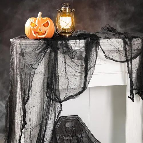 Miniatura 5 de 197" x 85" Tela espeluznante de Halloween - Tela de gasa espeluznante para Halloween - Tela de gasa sangrienta espeluznante para fiesta de Halloween