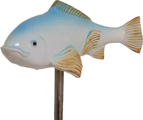 Miniatura 13 de Koi Fish Decor Garden: 3 piezas de escultura de pez Koi de resina, estatua de peces de jardín con estaca, para exteriores, patio, césped, estanque