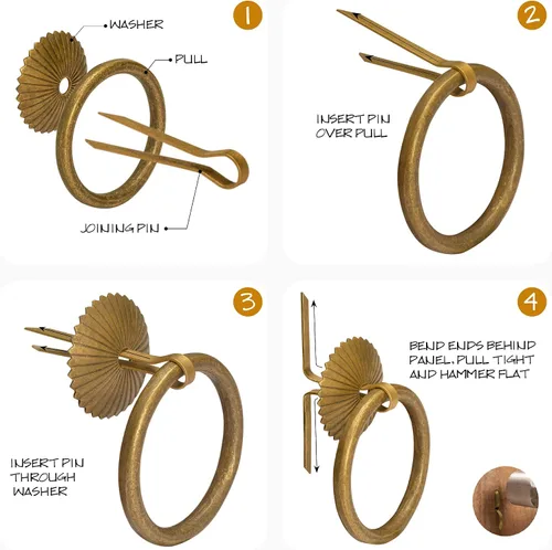 Miniatura 7 de Hardware Philosophy Ring Brass Tiradores de 3 pulgadas – Juego de 2 – Arquitectónico, Diseño de Interiores, Muebles Personalización Hardware