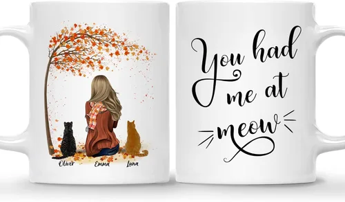 Miniatura 24 de Gossby Taza personalizada con texto en inglés "Being a Cat Mom", regalo personalizado para mujeres con diseño, nombre, raza de gato, cumpleaños, día