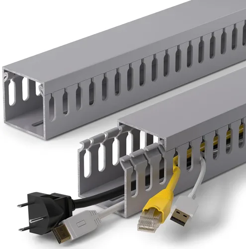 Miniatura 30 de ZhiYo Canaleta de gestión de cables para rack de servidor profesional de A2 pulg. x An2.4 pulg., kit de canaleta de cables de 95 pulg.