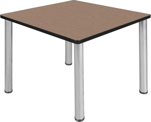 Miniatura 16 de Regency Kee - Mesa cuadrada pequeña para sala de descanso de 30 pulgadas, parte superior de cerezo, patas negras