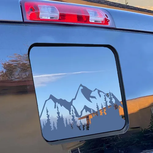 Miniatura 16 de Xinghe para Ford F150 F250 F350 2015-2025 2026, Calcomanías de bandera americana para ventana trasera, Calcomanía de bandera USA mate para ventana