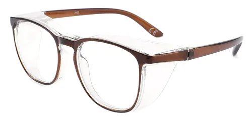Miniatura 3 de Alsenor Gafas de seguridad antiempañantes, gafas protectoras con bloqueo de luz azul, antipolvo, protección UV, para hombres y mujeres (marrón)