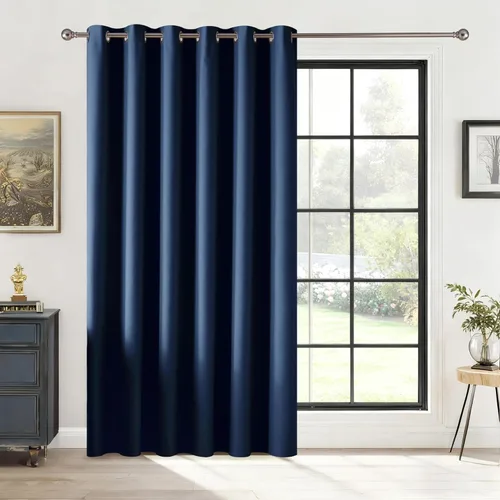 Miniatura 105 de RYB HOME - Cortinas extra largas con bloqueo de luz, persianas opacas insonorizadas para privacidad para cine en casa, oficina, fondo de patio, sala