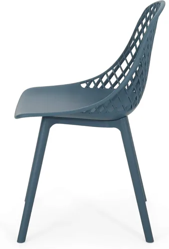 Miniatura 5 de Delora Silla de comedor moderna para exteriores (juego de 2), color verde