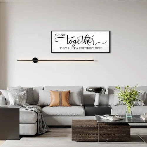 Miniatura 8 de Letrero de pared «And So Together They Built A Life They Loved»: Arte de pared de dormitorio principal de estilo rústico, letrero de dormitorio