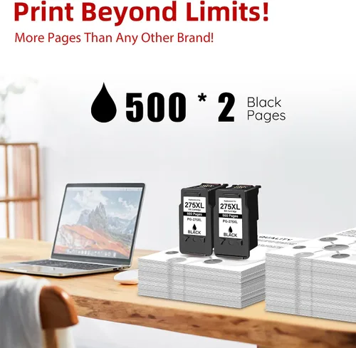 Miniatura 3 de PG-275XL Cartucho de tinta negro remanufacturado PG275 275 XL 276 Reemplazo para Canon Pixma TS3500 TS3522 TR4700 TR4720 TR4720 TS3520 TS3720 TS3722