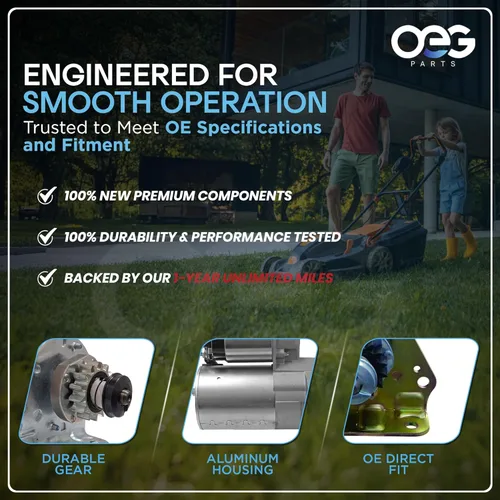 Miniatura 6 de Partes OEG Nuevo Motor de Arranque Mejorado de Servicio Pesado Compatible con Kohler Cub Cadet New Holland Cortadoras de Césped 32 098 08-S