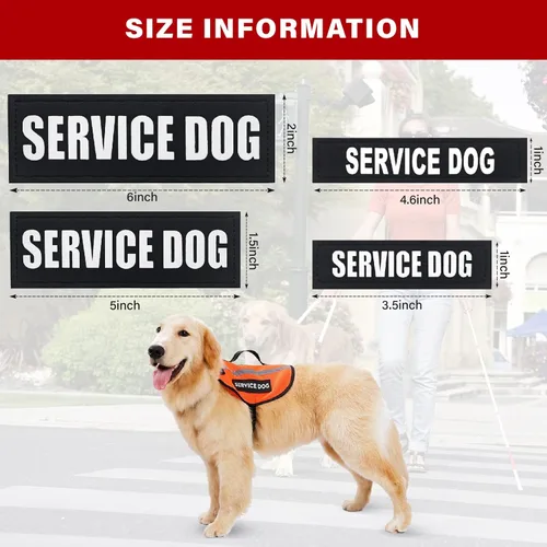 Miniatura 2 de 2 paquetes de parches para perros de servicio, parches de chaleco extraíbles para perros en entrenamiento, parche de arnés para perros con gancho
