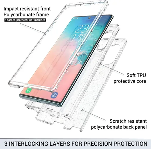 Miniatura 5 de ULAK Funda para Galaxy Note 10 Plus 5G, elegante funda protectora de TPU suave para Samsung Galaxy Note 10 Plus 5G (2019), purpurina transparente