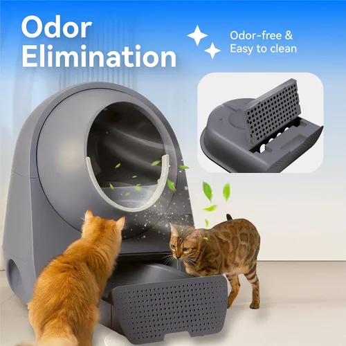 Miniatura 6 de CATLINK - Caja de arena automática para gatos autolimpiante, color gris, caja de arena robótica con monitoreo de salud, hogares con varios gatos