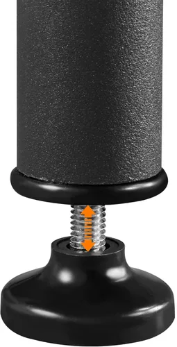 Miniatura 7 de Yaheetech Árbol de pasillo de metal con banco de almacenamiento de zapatos, perchero de entrada con 2 estantes para zapatos y 9 ganchos móviles