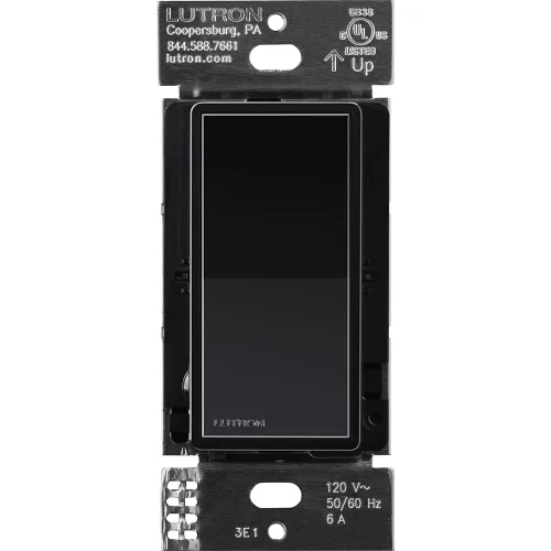 Lutron Sunnata Interruptor accesorio de encendido/apagado, solo para uso con reguladores LED+ Sunnata, ST-AS-BL, Negro