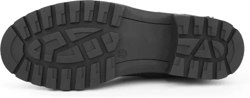 Miniatura 6 de Hawkwell Botas de combate para mujer, botas de tobillo con hebilla lateral y cremallera