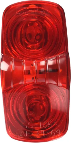 Truck-Lite 1211 Luz de separación de marcador rojo (para camiones/remolques, dos bombillas reemplazables)