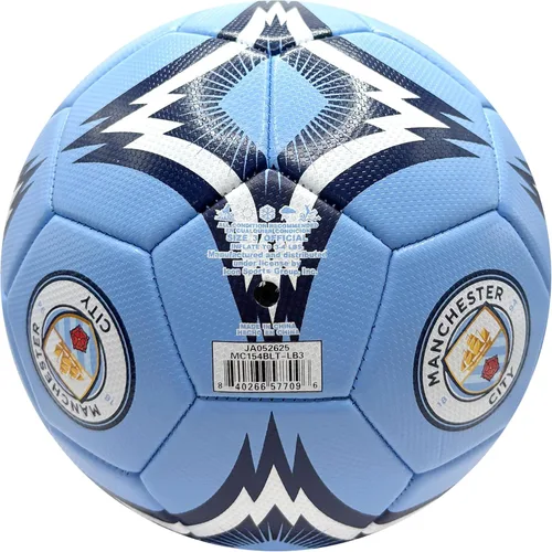 Miniatura 3 de Icon Sports Balón de fútbol oficial del Manchester City FC, MC154BLT, color blanco, talla 3
