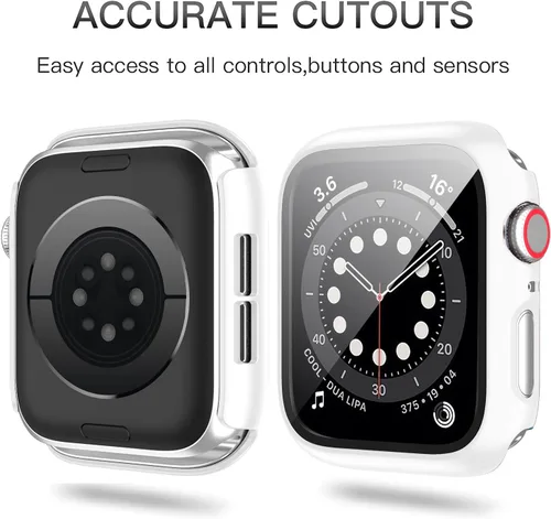 Miniatura 4 de Paquete de 12 fundas para Apple Watch de 38 mm Series 3/2/1 con protector de pantalla de vidrio templado, funda protectora HD para el iWatch