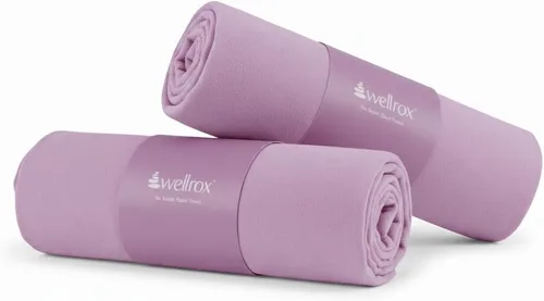 Miniatura 13 de Wellrox Toalla de mano de yoga de microfibra, súper suave, de secado rápido, antideslizante para pilates, gimnasio y entrenamientos