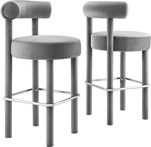 Miniatura 32 de Modway EEI-6705-IVO Toulouse Boucle - Juego de 2 sillas de comedor de tela, color marfil