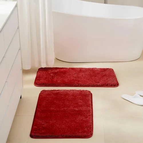 Miniatura 66 de TECHMILLY Alfombras Corredoras de Baño Super Suaves Peludas, Alfombras de Baño de Microfibra Gruesas Antideslizantes Absorbentes, Tapete de Baño