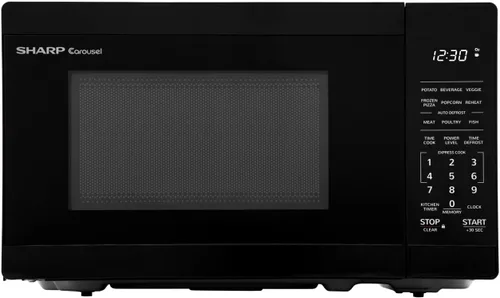 Miniatura 13 de SHARP Horno microondas compacto de encimera con plato giratorio de carrusel extraíble de 10 pulgadas, 700 vatios, 0.7 pies cúbicos, color blanco