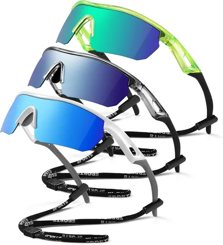 Miniatura 15 de Kids Sunglasses Youth Baseball Sunglasses for Boys Girls 3-12 Polarized Softball Sports Goggles UV Protection