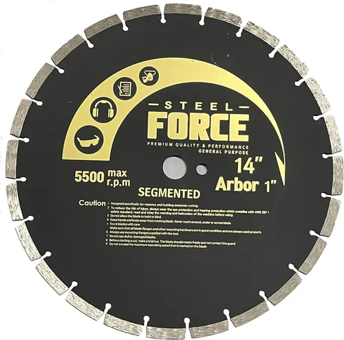 Miniatura 7 de Steel Force KPC 3551 - Sierra de hormigón circular eléctrica con cable eléctrico de 14 pulgadas, cortador de ángulo de potencia de 2600 W con línea