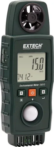 Miniatura 3 de Extech Medidor ambiental EN510 10 en 1: mide la velocidad del aire, la luz, el sonido, la temperatura, la humedad, el punto de rocío, la bombilla