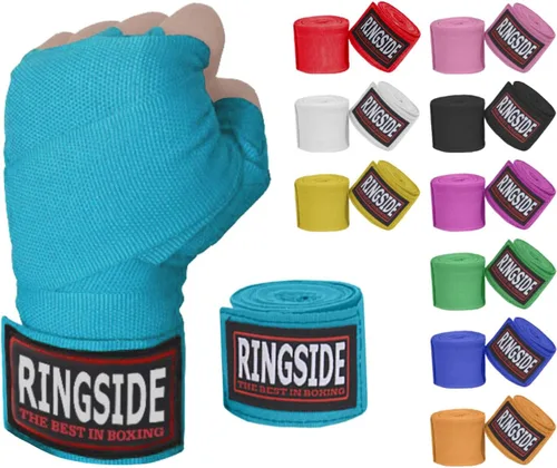 Miniatura 9 de Ringside Mexican Style Boxing Hand Wraps (Pairs) - 180" Semi-Elastic Cotton Blend Wrist Support with Thumb Loop for MMA, Muay Thai, Kickboxing