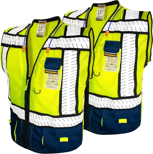 Miniatura 11 de KwikSafety - Chaleco de seguridad SHERIFF & SPECIALIST [Bolsillos de uso múltiple] Chaleco reflectante Clase 2 ANSI OSHA para hombres