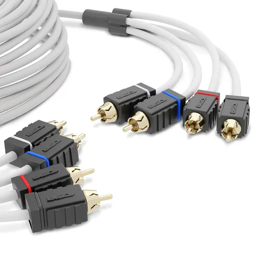Miniatura 4 de DS18 MOFCR-1F2M 1 Hembra 2 Macho Altavoz de Audio para Coche Marino Estaño OFC RCA Y Splitter Adaptador Cable Conector