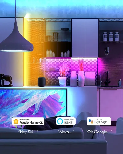 Miniatura 2 de VOCOlinc - Tira de luz LED que funciona con Homekit Alexa y el asistente de Google, no requiere Hub, 2.4 GHZ
