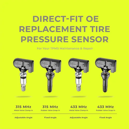 Miniatura 2 de GULLER TPMS - Sensor de presión de neumáticos de 315 MHz, paquete de 4 unidades Preprogramado para ciertos modelos de vehículos Ford o Lincoln