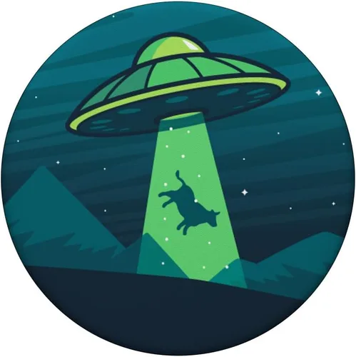Miniatura 3 de Extranjeros Secuestro de vaca en el plato de UFO volador – PopSockets Grip y soporte para teléfonos y tabletas