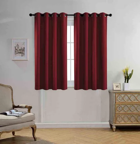 Miniatura 28 de Miuco paneles de cortina de oscurecimiento con arandelas, cortinas opacas con textura para salón, juego de 2