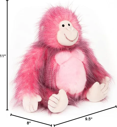 Miniatura 6 de GUND Colección Fab Pals, gorila Ramona, animal de peluche de mono de peluche para edades de 1 año en adelante, rosa, 11.5 pulgadas Gorilla